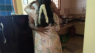 College Girl Hot Romance in Kitchen