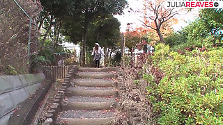 Sexy babe sucks a huge cock the  pushes it deep into her pussy