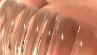 Glass Toy Stretches My Gaping Ass Then Sloppy ATM Lick