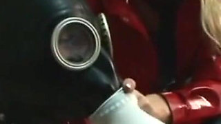 Penis humiliating in gas mask