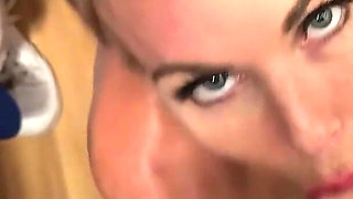 MILF Tatiana Steele Gives Ian a Blowjob in the Closet