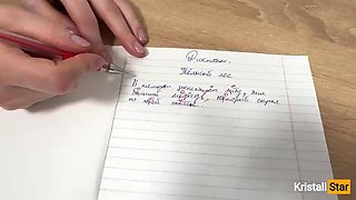 Russian Mommy Teacher Grades Big Dick With Blowjob & Creampie - POV Sex