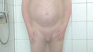 Pissing, Jerking off and Cumming in Nylon Stocking for the Body