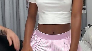 Stepdaddy Visits His Stepdaughter in Her Bedroom and Makes Her Cum