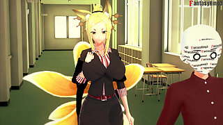 Tsubaki Shinra gets horny watching Xenovia sucking dick - HS DXD NTR Madness 13