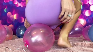 Roxy Deville masturbating her ass with a glass toy