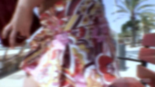 Amateur Fucks Her Vagina by the Pool