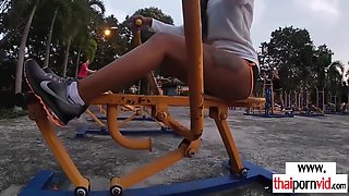 Skinny Amateur Thai Teen Cherry Sucking A Big Cock After Her Daily Workout