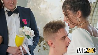 Vip4k. hot bride is having a aggressive porno with a master of ceremonies, guests are overwhelmed