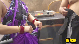 Hot Wife after Marriage First Day In the Kitchen Fucked by her Husband