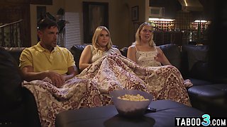 Perv stepdad seducing his stepdaughters big booty teen crush Maisey Monroe