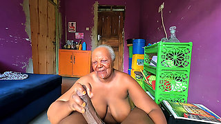 Big Beautiful Busty Granny Wanted to Taste My Cum