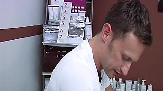 Amazing Blonde French Babe Assfucked After Massage