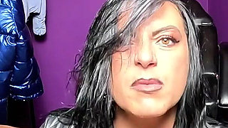 Dominant Leather MILF Whoopee Cushion Fetish. Shiny Pvc Ass, Loud Fart Sounds and Dirty Sitting