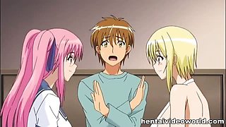 Beautiful anime girls wonderful threesome fuck