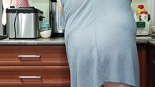 Spanked Mother-in-law in the Ass Fucked in the Mouth, Pussy and Cum in the Mouth