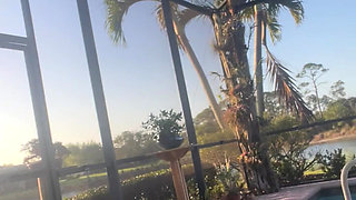 Horny Pervert Naked On The Patio