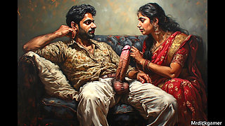 Indian bhabhi fucking with her hot as her husband watches her getting banged