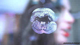 Clear Shiny Lipgloss Kiss Compilation