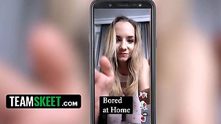 Gorgeous mona blue will do anything to go viral on her nasty stream