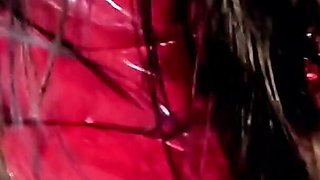 Red Glossy Downjacket POV. Smoking, Doggy Style and Double Cum on My Jacket