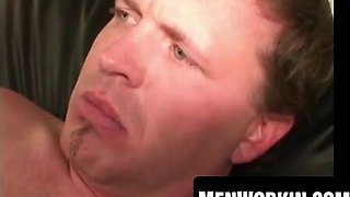 Pierced amateur thumbs his rump while milking enormous dinky