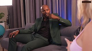 Blonde Teen Bella Mur First Casting with BBC Shadow Dimitri - Sloppy Blowjob & Cum Swallow