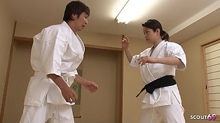 Japanese Mature Cougar Tricked Boy to Uncensored Cheating Fuck at Karate Lesson