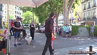 Masochistic slave public humiliation