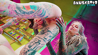 FFM Anal Threesome Big Cock Destroying Fake Tits & Hot Alternative Pornstars