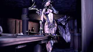 3D Sexy Cosplay Queen Wearing Hot Dress Got Fucked by Big Dildo