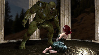 Triss Merigold Fucked and Bred by Giant Green Orc