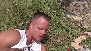 Hot dark-haired MILF prefers an outdoor fuck with me