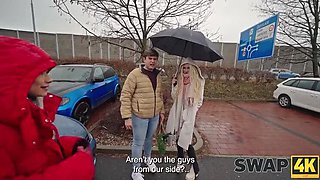 Hot Blonde Wife Swap POV - Charlie Dean & Veronica Leal Fucked Hard in HD