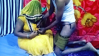 Suhag Raat celebrated and fucked with hot desi bhabhi