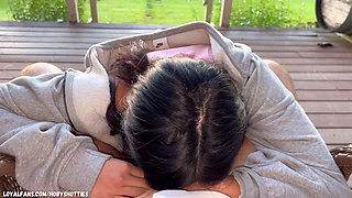 All Natural Beauty Sucks Boyfriends Cock & Swallows Cum By The Lake