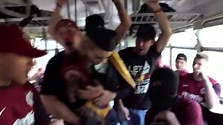 Bus conductor Czech slut in bus gangbang orgy with cumshots