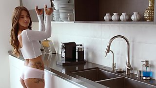 Evelin Stone & Jax Slayher: Interracial passion ignites in the kitchen