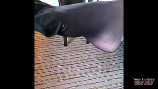 Leather and Red Rope - Kinky BBW Swinger Hotwife Getting Ready for Meet