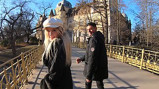 Two guys fucked cute teen Melody Marks in an intense threesome