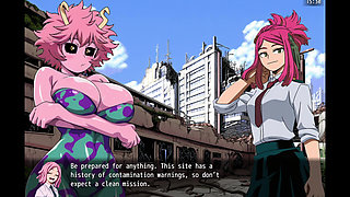 Stripped In Action Mina's Corrupt Ops - Mina Ashido from My Hero Academy Walking Naked