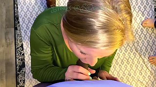 Blonde Interracial Heat at a Super Bowl Party Bash