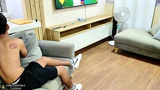 Amateur Peruvian Cleaning Maid Fucks Boss and Stepdad Threesome - Real Homemade Squirting Orgasm