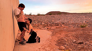 Outdoor Sloppy Face Fuck W/ Justanicecock