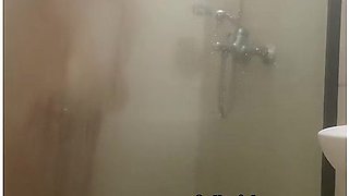 Lets Pretend Im Your Maid, Cleaning The Shower Glass With My Tits Like A Slut