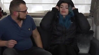 Luna Grey - down jacket bondage HD