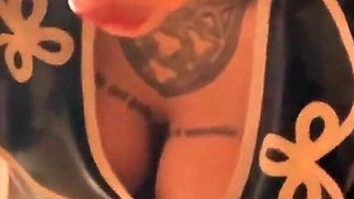 Miss Alessa Milano Femdom Cum Feeding Blowjob Training by German Mistress in Latex Dress