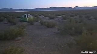 Hot MILF Simone Steele Squirts Hard in Desert Camping Adventure