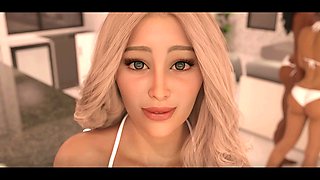 Futanari lesbian, futanari hentai, making out