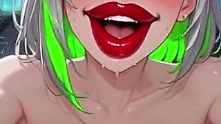 Cyberpunk Anime Women Boobs Shaking, Ai Animation